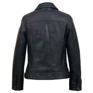 Automne hiver à la mode patte fermeture éclair conception femmes en cuir PU veste universitaire moto Style veste en cuir - Product Image 6