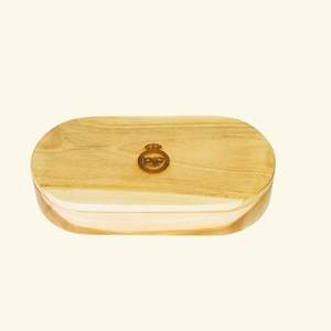 Boîte à lunch en bois faite à la main écologique de qualité supérieure plat d'assiette durable pour l'école de travail et les pique-niques - Product Image 1