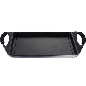 Elegant Galvanized <b>Black</b> <b>Serving</b> <b>Tray</b> with Handmade Design Perfect for Weddings Kitchenware and Stylish Home Decor - Product Image 1