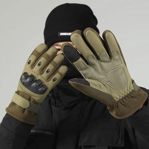 Gants de course de moto professionnels gants d'équitation de moto équipement de protection gants de motard respirants en cuir de doigt complet - Product Image 1