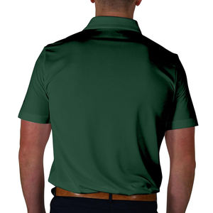 Polo de golf para hombre, camiseta atlética de poliéster 100% elástica transpirable que absorbe la humedad de secado rápido para ropa deportiva - Product Image 5