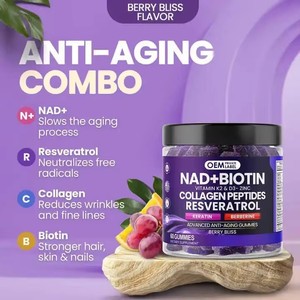 NAD+ Resveratrol Berberine Biotine Verbeterde Botdichtheid Gummies Haar Huid Nagels Gewrichten Collageen Peptiden Keratine Zink Vitamine K2 D3 - Product Image 6