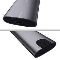 Casing Eksternal Aluminium Type-C M.2 SSD NVME Kompatibel dengan NGFF & NVME 2230/2242/2260/2280 SSD