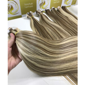 Hot Trending Genius Remy Machine Double Trame Plate Trame Vierge Humaine 8-40 ''Couleur Claire Piano Aligné Haute Non Transformé Vietnamien - Product Image 4