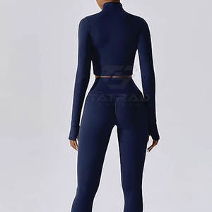 Conjunto de Yoga de 3 Piezas para Mujer, Hecho en Pakistán, 100% Algodón, Ligero, Transpirable, Ropa Deportiva, Precio Bajo, en Existencia - Product Image 3