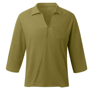 OEM Ensembles de chemise de haute qualité avec demi fermeture à glissière et col design pour hommes vente en gros Ensembles de chemise respirante pour hommes nouvel arrivage dans la rue principale - Product Image 2