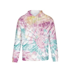 Logo personnalisé100 % coton pull-over polaire surdimensionné tie dye à capuche unisexe grande taille hommes tie dye à capuche - Product Image 2
