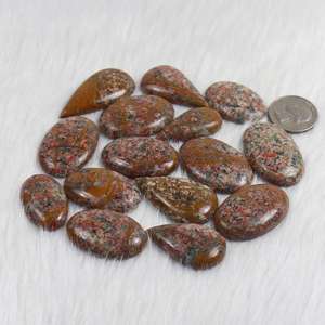 Lote a granel al por mayor de piedras preciosas sueltas de jaspe de Unakita Natural multicolor y multiforma, calidad increíble para la fabricación de joyas - Product Image 4