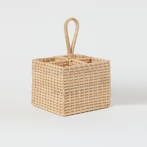 Latest Design Rattan Cutlery Flatware Utensils <b>Caddy</b> Wicker Compartment Tray Home <b>Kitchen</b> Storage Organizer - Product Image 1