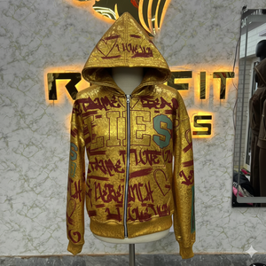 Sweat à capuche imprimé de qualité supérieure par le fabricant, design unique, fermeture éclair, noir, imprimé, fabriqué en usine, prix bas, sweat à capuche pour hommes, sweat à capuche pour hommes - Product Image 6