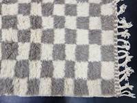 Anpassbarer marok kanis cher Woll-Berber-Teppich Hand gewebtes geometrisches Beni Ourain-Muster mit hohem Stapel für Teppiche und Sets im Bodenbereich