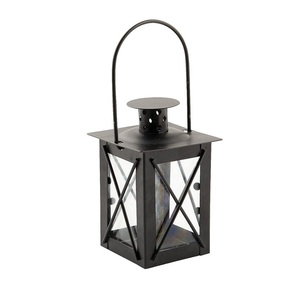 Lanterne décorative en métal noir et verre au design unique pour la décoration intérieure et extérieure de la maison et du jardin, lanterne en fer pour table - Product Image 4