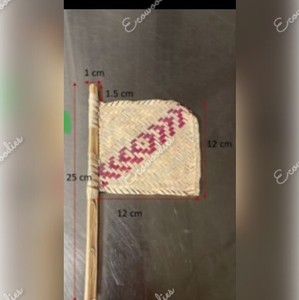 Artisanat traditionnel bambou naturel raphia ventilateur été main paille canne tissé ventilateurs forme carrée main ventilateur Pankha avec longue poignée - Product Image 6