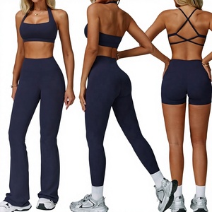 ชุดโยคะแบบใหม่ ดีไซน์เซ็กซี่โชว์หลัง พร้อมโลโก้ด้านหน้า เนื้อผ้านุ่มสบาย ระบายอากาศได้ดี กางเกงรัดรูป แห้งเร็ว เหมาะสำหรับออกกำลังกายและเล่นกีฬา - Product Image 6