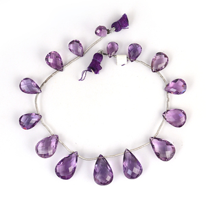 Tamaño libre púrpura amatista en forma de pera 100% diseño Natural corte de piedras preciosas sueltas de alta calidad para todos los reyes de la fabricación de joyas - Product Image 1