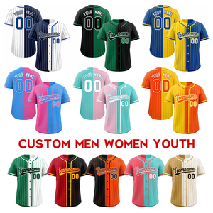 Camiseta de béisbol de poliéster de alta calidad Unisex con impresión por sublimación, entrega rápida, transpirable y cómoda, logotipo personalizado - Product Image 4