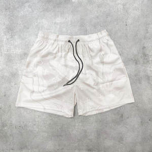Verano nuevo diseño ropa deportiva pantalones cortos para hombre logotipo personalizado impreso peso ligero hombres gimnasio pantalones cortos nueva serigrafía hombres 100% algodón - Product Image 2