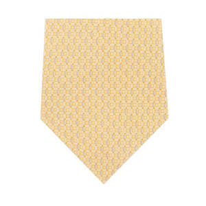 Cravatta Classica da Uomo Michael Kors in Twill di Seta Giallo 100% Poliestere Taglia Unica Stile Casual Moda Jacquard Stampato Confezione Regalo - Product Image 2
