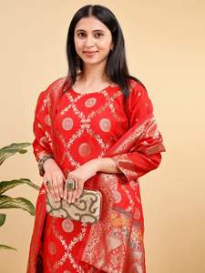 Vente en gros de vêtements ethniques, ensemble kurta pantalon dupatta pour les fêtes, les mariages, les fonctions traditionnelles et les fêtes, salwar kameez - Product Image 6