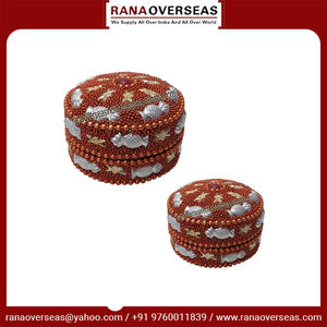 Boîte traditionnelle en fer fait à la main, boîte intérieure en forme circulaire, cadeau parfait pour les femmes - Product Image 6