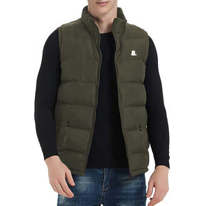 แจ็กเก็ตขนเป็ดแขนกุดมีกระเป๋าด้านหน้าของผู้ชายแจ็คเก็ตแขนกุดน้ำหนักเบา - Product Image 1