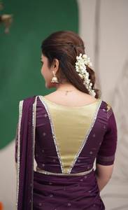 Lehenga Saree en soie pour femmes avec chemisier brodé, tenue ethnique traditionnelle - Product Image 6