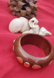 Sheesham Wood Bangles For Women And <b>Girls</b> With Brass Charms And Special Coating For Long Life Traditional Indo Western Indian - Product Image 4