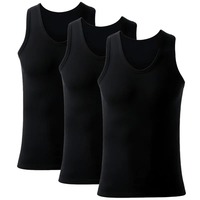 Débardeurs décontractés pour hommes, respirants, sans manches, col rond, anti-transpiration, coupe ajustée, personnalisables, polyester/coton, toutes saisons
