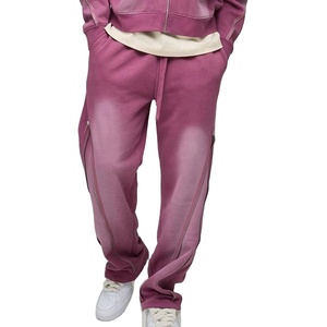 Nouveau dernier Design soleil fondu hommes personnalisation goutte épaule fermeture éclair survêtements 100% coton français éponge taille confortable prix bas - Product Image 5