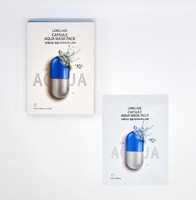 Masker Wajah Herbal Pencerah Melembapkan Dalam 10pcs/PAK Aqua Mask Asam Hialuronat Niacinamide Vitamin C Ukuran Perjalanan Semua Jenis Kulit