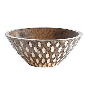 ชามไม้มะม่วงพร้อมถ้วยทรงถ้วยสำหรับเสิร์ฟสลัดโต๊ะรับประทานอาหารจานตกแต่งเครื่องครัวดีไซน์ทันสมัย - Product Image 6