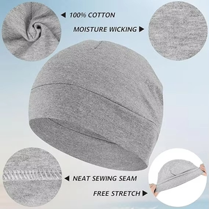 Custom Made Unisex Satin Silk Winter Beanie Hat Warm <b>Thermal</b> <b>Fleece</b> Skull Pattern Designer Cap for Wear Jacquard Solid Color - Product Image 4