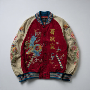 Chaqueta Varsity Holgada con Bordado, Chaqueta Varsity de Lana con Botones y Hombros Caídos, Chaqueta Varsity Extra Grande para Mujer, Chaqueta Varsity de Invierno - Product Image 3