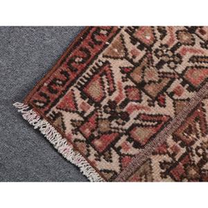 Alfombra Turca de 1.1x5.2 pies, Alfombra Vintage, Alfombra Persa de Lana Marrón - Product Image 5