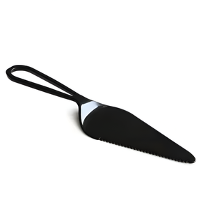 Couteau à gâteau en métal noir chic outils de cuisson en métal couteau de coupe de gâteau d'anniversaire à faible coût - Product Image 1