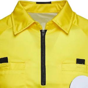 new style Soccer Referee uniform professional soccer referee shirts Football Basketball Tennis Umpire Jersey black yellow - Product Image 3