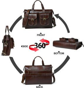 Sac messager en cuir pour homme, très vendu, imperméable, sacoche pour ordinateur portable en cuir, grand sac à bandoulière, sac de bureau, sac pour ordinateur portable pour l'université - Product Image 6