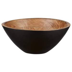 Bol à salade décoratif en bois émaillé fait à la main, design imprimé personnalisable, bois de manguier, usage polyvalent et jetable - Product Image 3