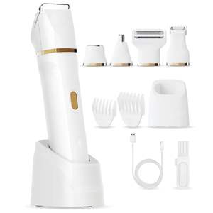 Depiladora Eléctrica Recargable 5 en 1 para Mujer, Recortadora de Bikini Húmeda/Seca con Depiladora Rotatoria, Resistente al Agua IPX7 para Rostro y Cuerpo, Repuesto - Product Image 2