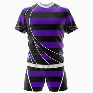 Venta al por mayor de ropa deportiva de Rugby Unisex conjunto transpirable logotipo personalizado impreso uniformes transpirables nuevo estilo técnica de sublimación - Product Image 5