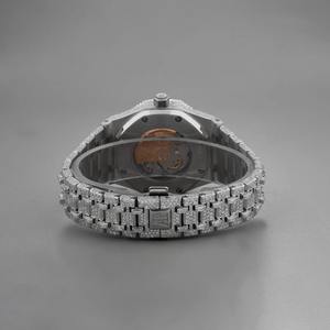 Reloj de Hip Hop con Diamantes Moissanite para Hombre, Diseño en Plata y Chapado en Oro, con Anillo de Piedras con Claridad VVS, Gran Venta - Product Image 2