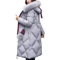 Kadın Uzun Kapüşonlu Parka Mont Fermuarlı Kapatma Su Geçirmez Polyester Astar Hızlı Kuruyan Örme Sıcak Standart Kalınlıkta En İyi Kalite