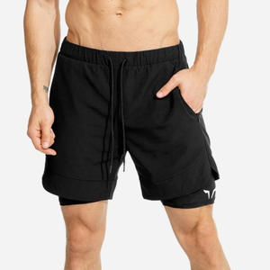 Alta calidad 100% poliéster secado rápido cremallera bolsillo toalla bucle gimnasio Fitness entrenamiento atlético correr entrenamiento pantalones cortos - Product Image 5