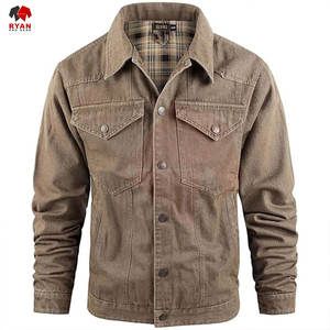 Veste en jean personnalisée pour homme, col rabattu, tissu respirant avec logo personnalisé, ODM OEM - Product Image 3