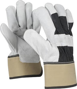 ถุงมือหนังทำงานฝ่ามือนิ้วหัวแม่มือทำจากหนังวัวคุณภาพสูงหนังแยกข้อมือเสริมเพื่อเพิ่มการป้องกันข้อมือ - Product Image 1