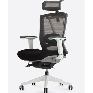 Silla Ergonómica ERGOCHAIR PRO GRAY, Silla Elevadora Contemporánea para Oficina en Casa, Giratoria, Duradera, con Malla, Espuma, Tela, Aluminio, PU y Plástico - Product Image 1