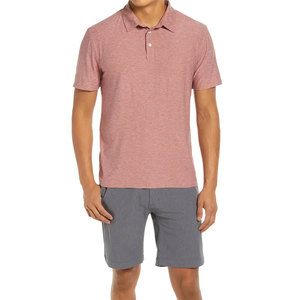 Chemise de golf unisexe de haute qualité, OEM ODM, respirante, à manches courtes, couleurs unies, éco-responsable, en Spandex/Coton - Product Image 1