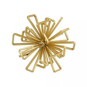 Gold Color Finished 3 Different Sizes Geometric Sculptures <b>Decorative</b> <b>Accents</b> Customized Shape Size Available Home Decor Item - Product Image 2