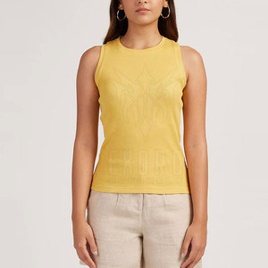 Camiseta sin mangas transpirable para mujeres adultas de etiqueta privada en venta al por mayor, camiseta sin mangas para mujeres de gimnasio más vendida - Product Image 1