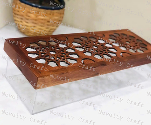 Bandeja de corte de concha de madreperla Rectangular creativa, bandeja decorativa de madera laca, caja de servicio de concha hecha a mano - Product Image 3